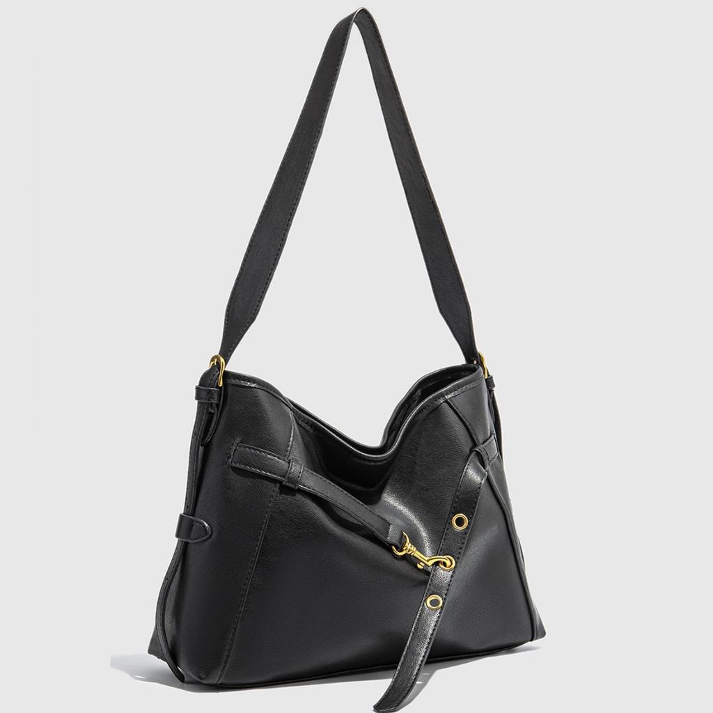 Vintage Large Capacity Tote Bag, High-end Motorcycle Commuting Bag, Crossbody Shoulder Bag for Women