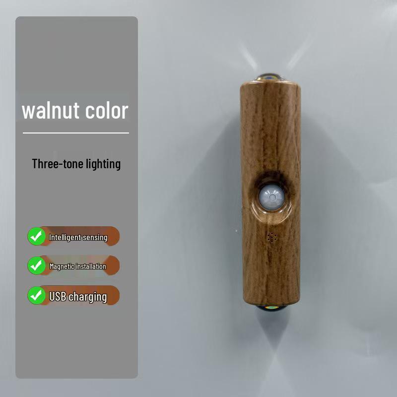 Smart Seven-Color USB Rechargeable Motion Sensor Night Light with Dual Cat Eye Design