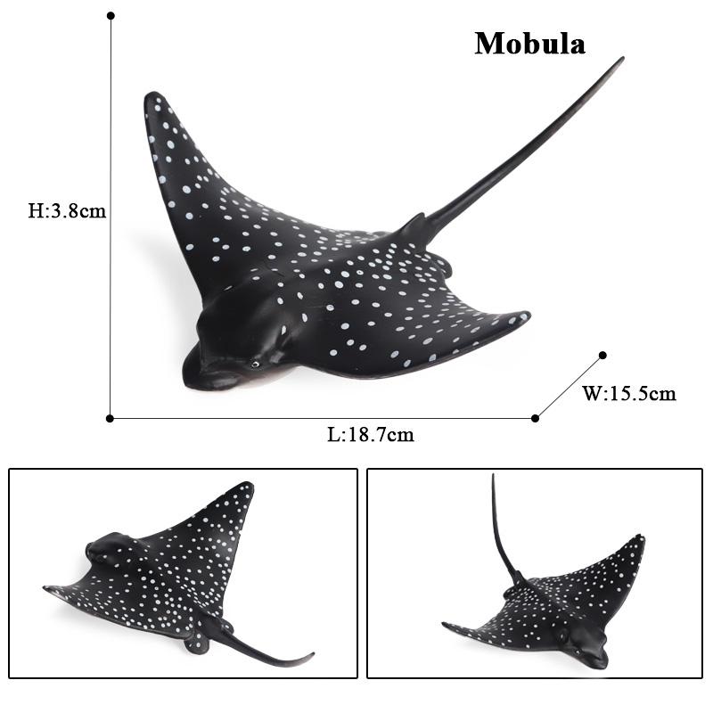 Oenux Sea Life Animals Ray Devilray Mantaray Model Action Figures Figurines Ocean Marine Aquarium Education Kids Toy Gift