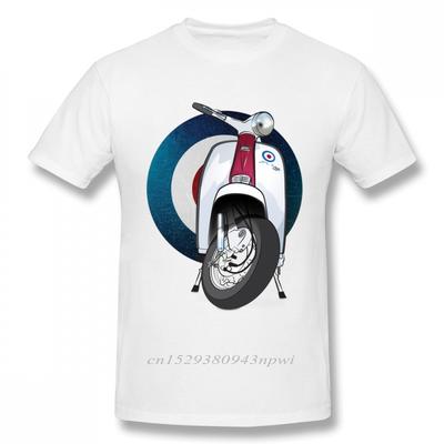 Awesome Target Logo T Shirt Italy Scooter Tee Shirt Man Vintage Motocycle Graphic Tshirt Big Size
