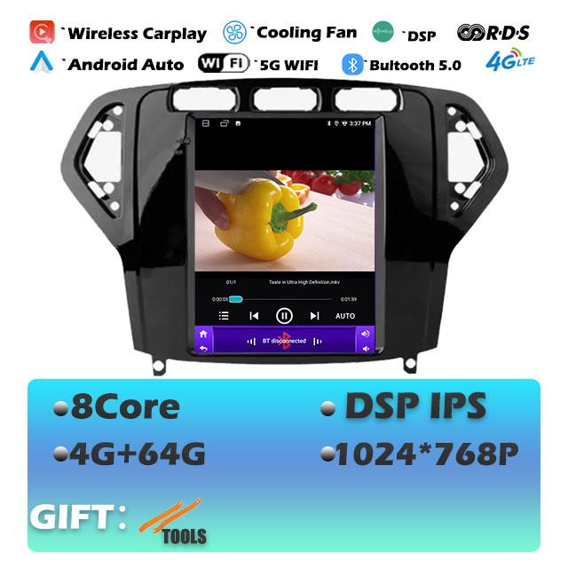 9.7“ IPS For Ford Mondeo 2007-2010 Carplay Android 14 Car Radio Multimedia Video Player Navigaion Head Unit Stereo Audio