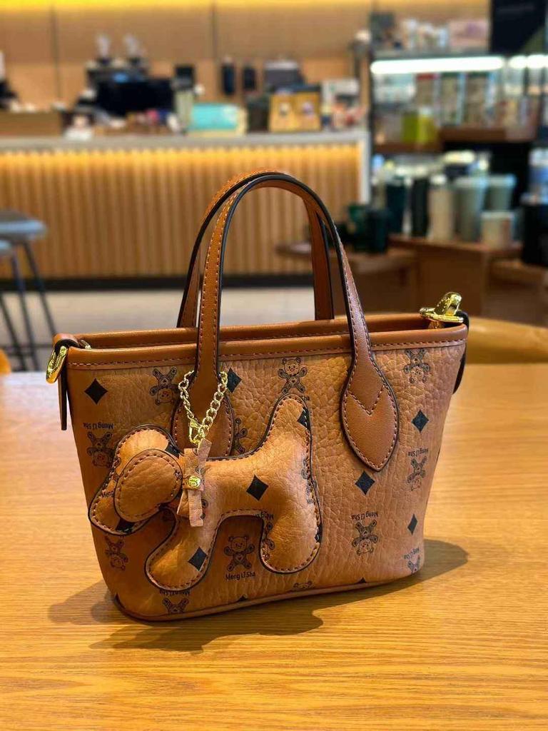 Trendy Women's Washed Denim Shoulder Crossbody Tote Bag