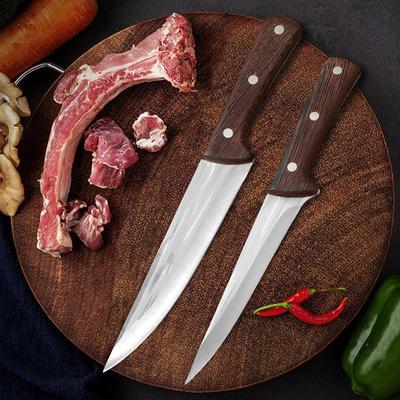 Mannaia da macellaio per disossare forgiata manualmente, coltello per affettare carne, pesce, verdure, taglierina da cucina in acciaio inossidabile