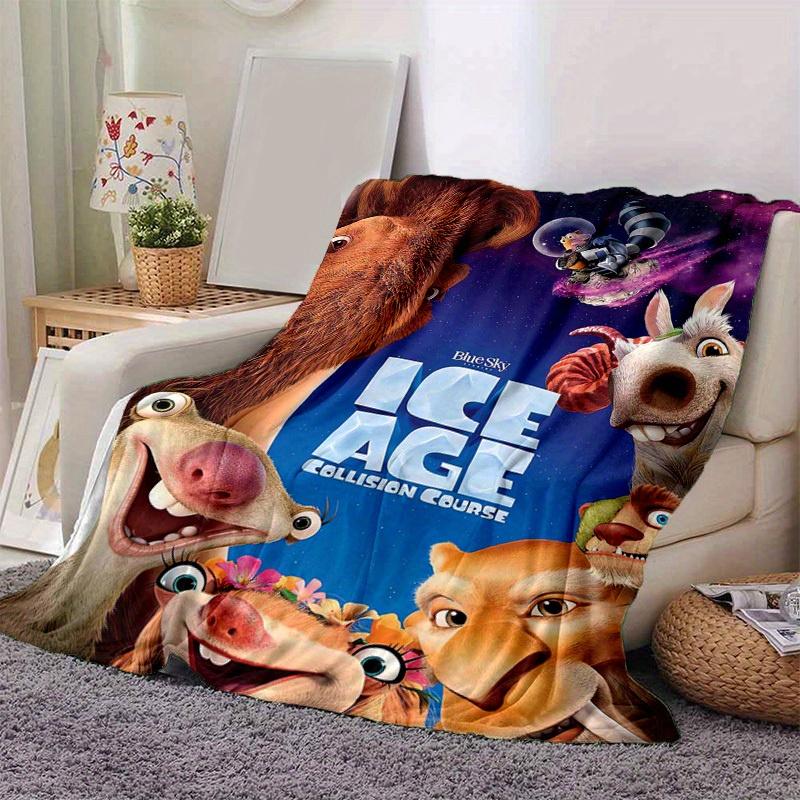 

1pc, Ice Age Collision Course Movie Characters Throw Blanket Perfect for Home Decor, Couch Cover, Outdoor Use, Travel, Camping 80x120cm
