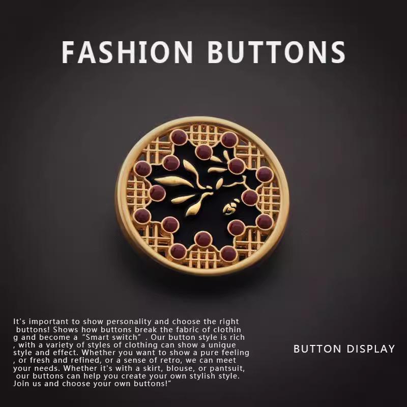 10Pcs Metal Button Round National Style Exquisite High-End Coat Trench Coat Wool Clothes Coat Buttons Daquan