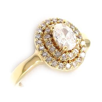 Weißer 'Sissi' vergoldeter Ring