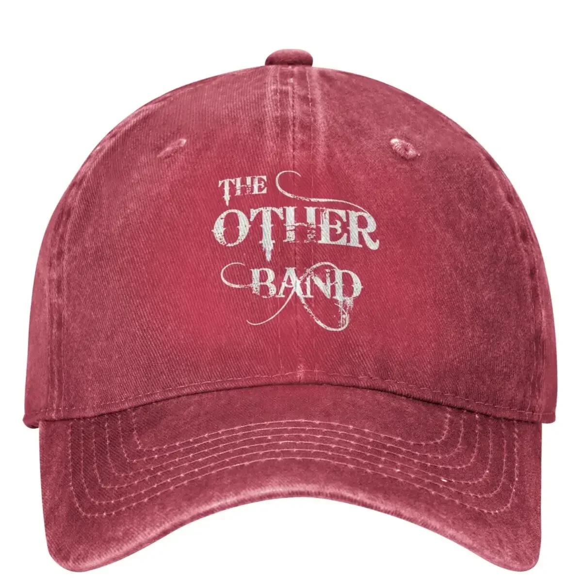 

Fashion The Other Band White Baseball Caps Unisex Style Distressed Washed Headwear Outdoor Workouts Gift Hats Cap One Size