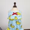 Dog Slip Dress Breathable Summer Yellow Duck Print Ruffle Pet Sleeveless Dress Pet Costume Outfit Apparel for Small Dogs