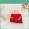 Princess Artificial Pearl Handbag For Kids With Light Cushioning And Satin Lining For Daily Use