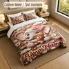 Set Biancheria da Letto Personalizzato a Tema Elefante 3 Pezzi Testo e Nome Personalizzati 1 Lenzuolo 2 Federe Biancheria da Letto per la Casa 1 pezzo