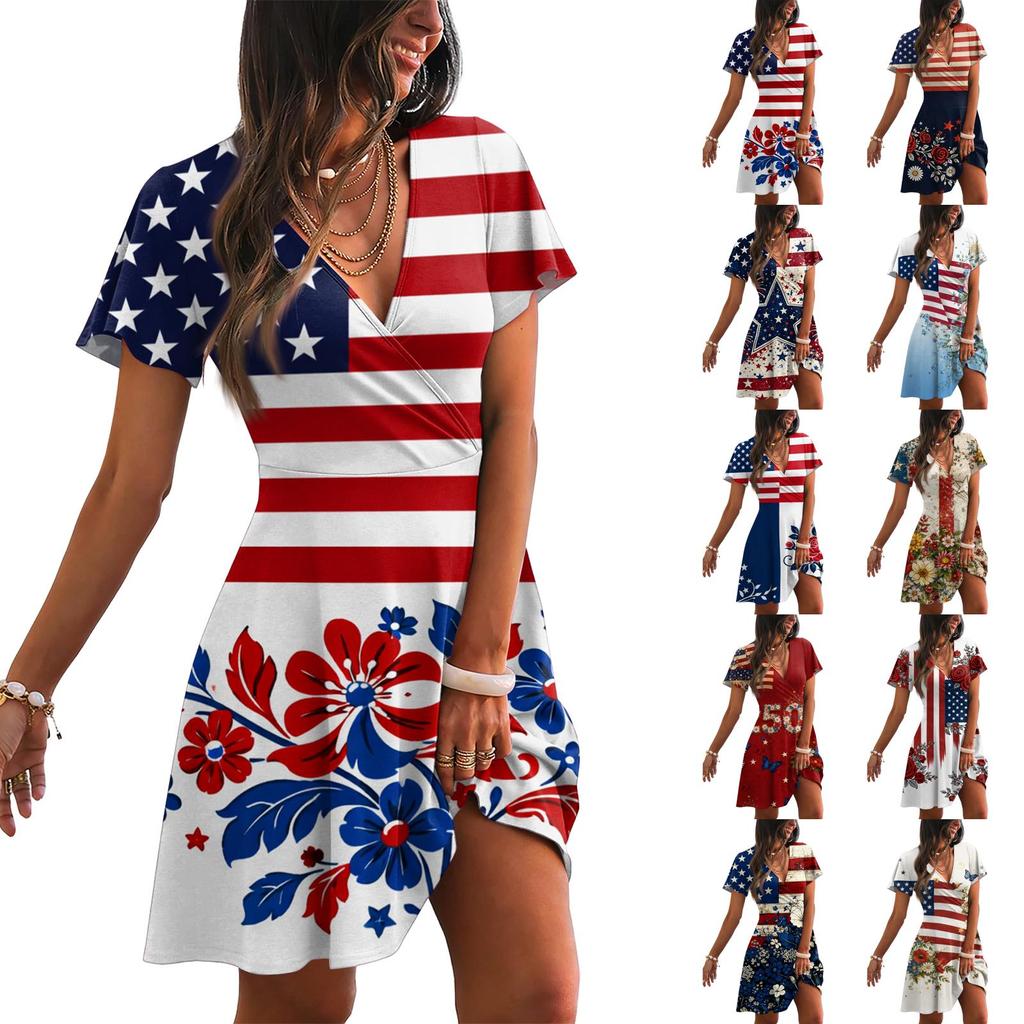 Women's Fashionable Casual Floral Print Dress