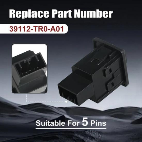 1pc 5pin Audio Input Jack Fit for Honda Civic Hybrid Sedan Hybrid Sedan-L 1.5L