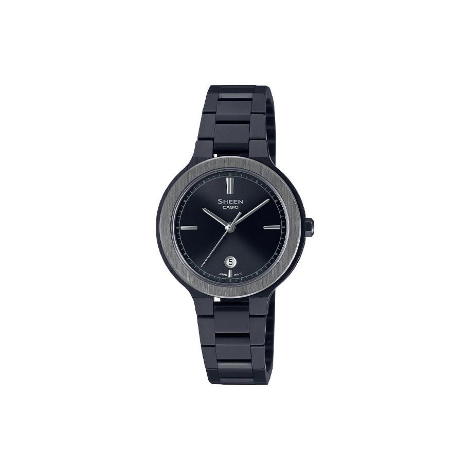 CASIO SHEEN Quartz Movement Stainless Steel Strap Watch Women s Watch Black Dial SHE-4559BD-1AUPR Black Dial
