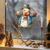 Creative Snowman with A Wine Glass Home Decoration Glass Door and Window Anti-static Window Stickers