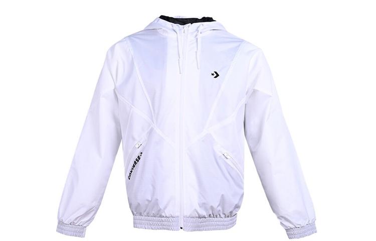 Converse Jackets Men s White Hooded Moderate Other 10019993-A03 M