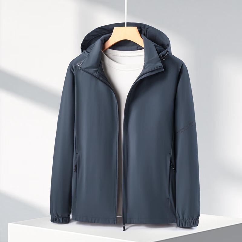 

Men s Plus Size Detachable Hood Casual Jacket 4XL