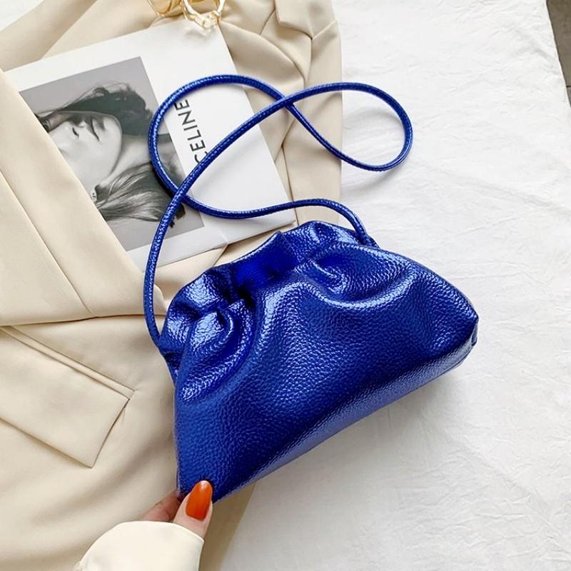 

Роскошная золотая сумка-облако для женщин, кожаная сумка-бродяга в стиле ретро, ​​сумка через плечо с облаком, маленькая сумка для телефона, дизайнерская сумка-клатч, женская сумка Bolsa синий