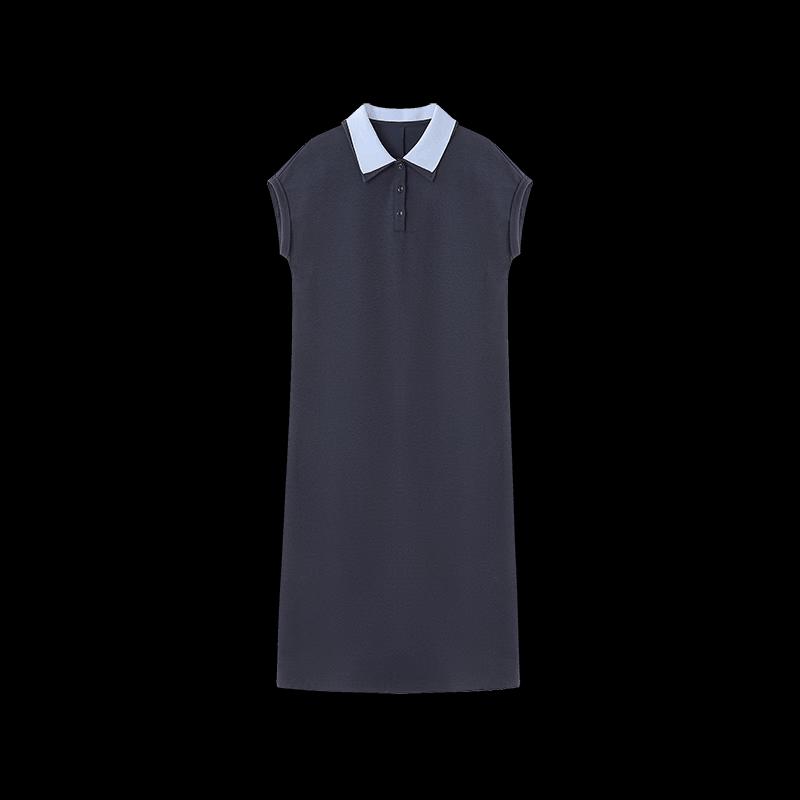 Mohan Yimei Color-Block Polo Sweatshirt Dress