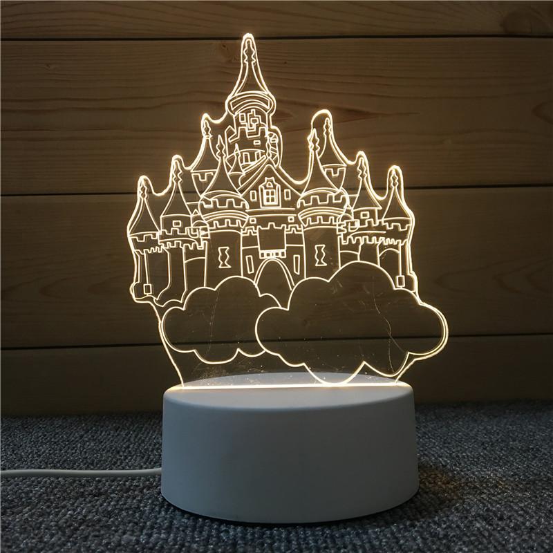 3d Nightlight Vision Bedroom Creative Desk Lamp Diy Holiday Gift Usb Direct Plug
