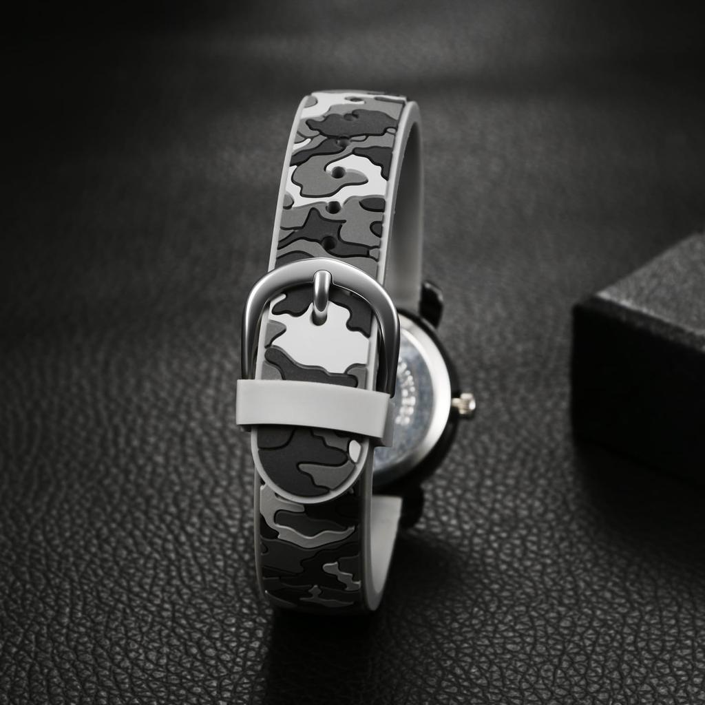 Sportuhr Silikonarmband Analoganzeige Wasserdicht Niedlich Mode Quarz-Uhr Freizeit Camouflage-Muster