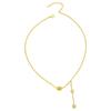 European & American Dragon Scale Waist Tassel Clavicle Chain Women's Sand Gold Necklace - Long-lasting, Colorfast Jewelry.