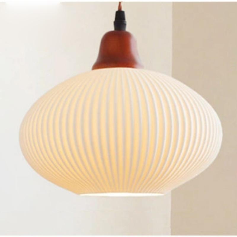 LED Retro E27 Kleine Pendelleuchte Wohnzimmer Schlafzimmer Nachttisch Pendelleuchte Keramik Messing American Nussbaum High-End Barleuchte