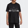Adidas Originals Trefoil Outline Logo Short Sleeve T-Shirt Men Tops Black ED4698
