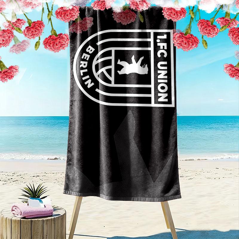 1. FC Union Berlin Print Strandtuch, Großes Weiches Schnelltrocknendes Handtuch für Strand Camping Schwimmen
