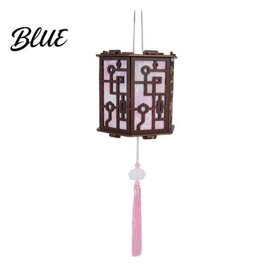 Adults Kids Lantern Kit DIY Vintage Palace for Kids Chinese Style Wooden Frame Fame Crafts Brocade Crafts Making Material Set Mid-Autumn Festival