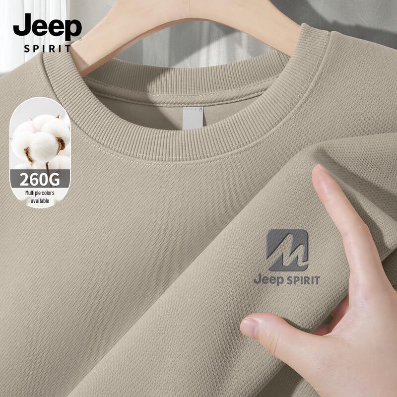 JEEP SPIRIT Men's Casual Logo Crewneck Sweatshirt