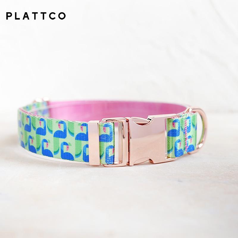 Plattco Personalized Patterned Dog Collar - Custom Design Pet Neckwear