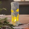 Halloween Flameless Candles 6.2-inch Spooky Human Face LED Flameless Candle Gothic Horror Skeleton Ghost Candle Home Decoration
