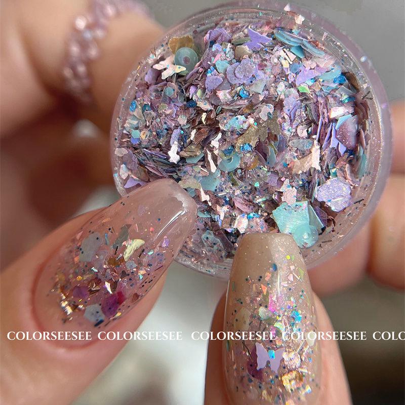 Aphrodite Fusion: Divine Series Opal Ice Sequins Nail Art Glitter
