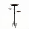 Bird Bath Bowl with Metal Stake Freestanding Birdbath Ornamental for Flower Beds