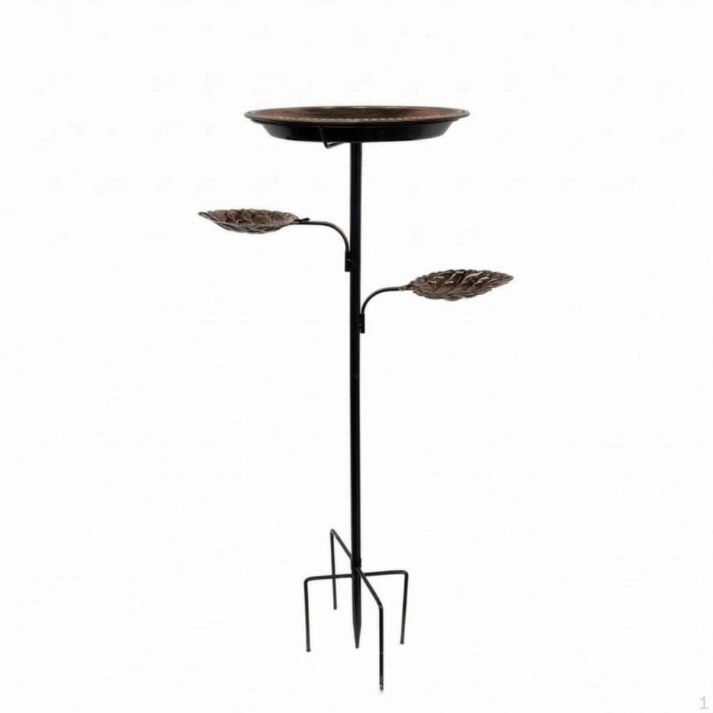 Bird Bath Bowl with Metal Stake Freestanding Birdbath Ornamental for Flower Beds