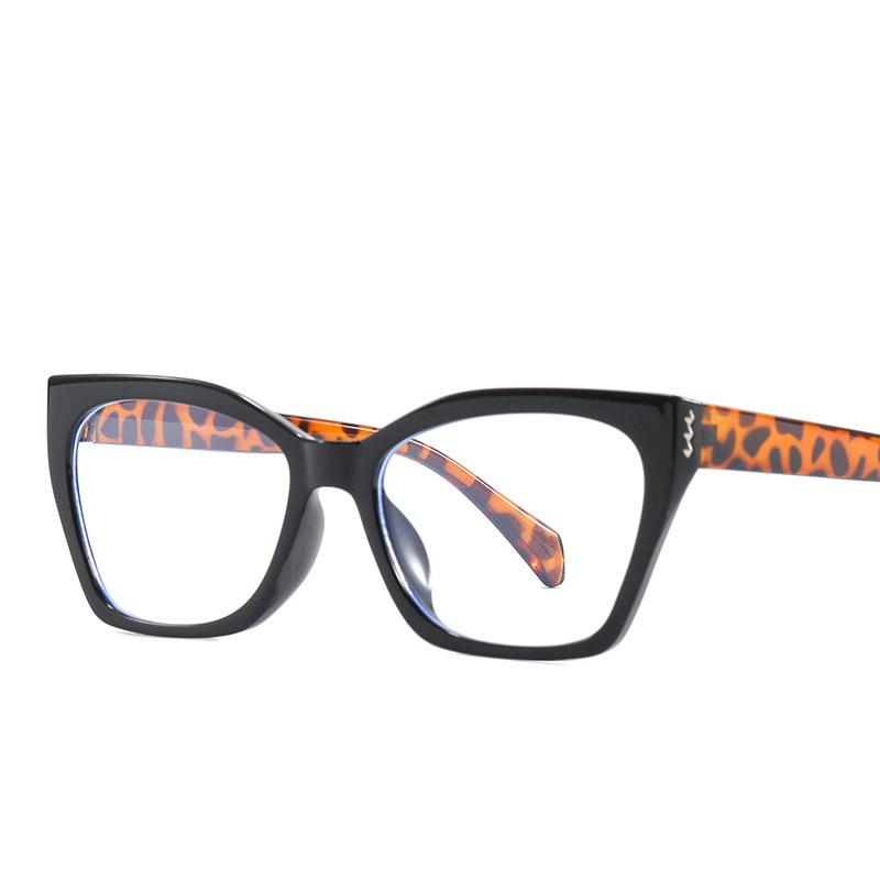 Retro Anti-blue Light Women Cat Eye Eyeglasses Frame Brand Designer Flat Mirror Computer Goggles