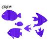 Marine Life Home Decor Fish Mirror Wall Stickers, Self Adhesive Ocean Decals, Removable Stickers 3D Art for Living Room Bedroom Bathroom Tile