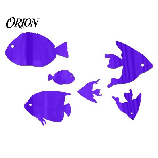 Marine Life Home Decor Fish Mirror Wall Stickers, Self Adhesive Ocean Decals, Removable Stickers 3D Art for Living Room Bedroom Bathroom Tile