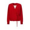 JUZI Annaco New Chinese Style Faux Two-Piece Wool Blend Sweater