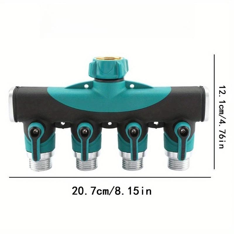 4-Way & 2-Way Garden Hose Splitter - 3/4 Heavy-Duty Faucet Adapter with Individual Shut-Off Valves,Brass Connector for Home&Yard