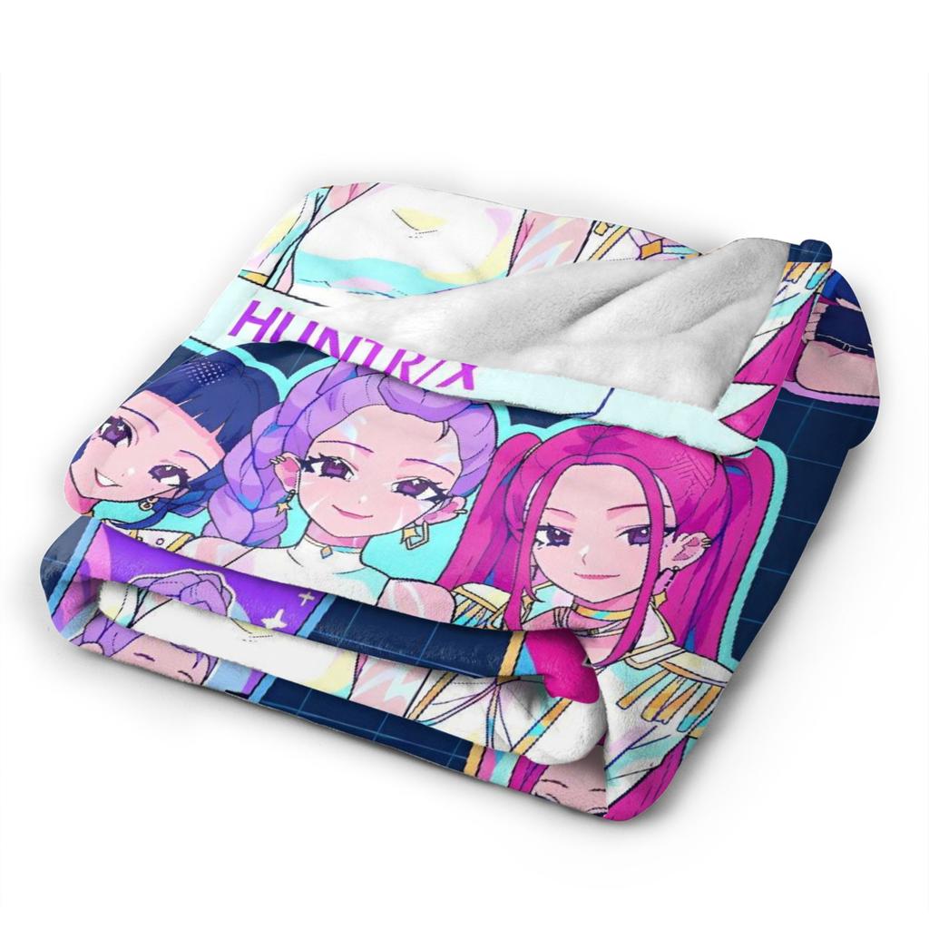 KPop Demon Hunters Super Soft Blanket  Students Plush Throw Blanket Graphic Living Room Flannel Bedspread Sofa Bed Cover