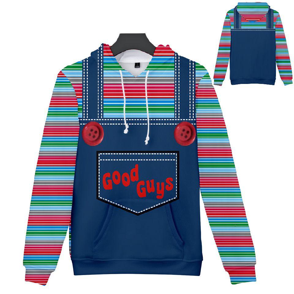 Vibrantly Designed Women Men Good Guys Chucky 3d Print Sweatshirt Hoodies