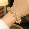 Fashion Women Girls Faux Pearl Ponytail Holder Hair Tie Ring Rope Accessory