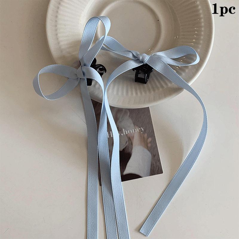 

1 шт., плетеные банты, заколки для волос, ленты, милые двойные хвостики, милые головные уборы для вечеринок, модные аксессуары для волос, банты, коготь для волос синий