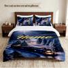 The Polar Express Personalized Custom Name 3‑Piece Bedding Set Soft Duvet Cover Set For Bedroom Home Decor
