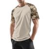 Camouflage Style Printed Raglan Sleeves Men's Short Sleeved Top