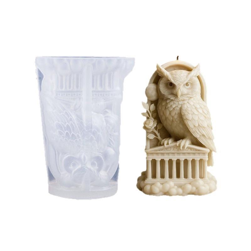 

Food Grade Silicone Owl Candle Mould For Home Decorative Candle And Artistics Craft 1