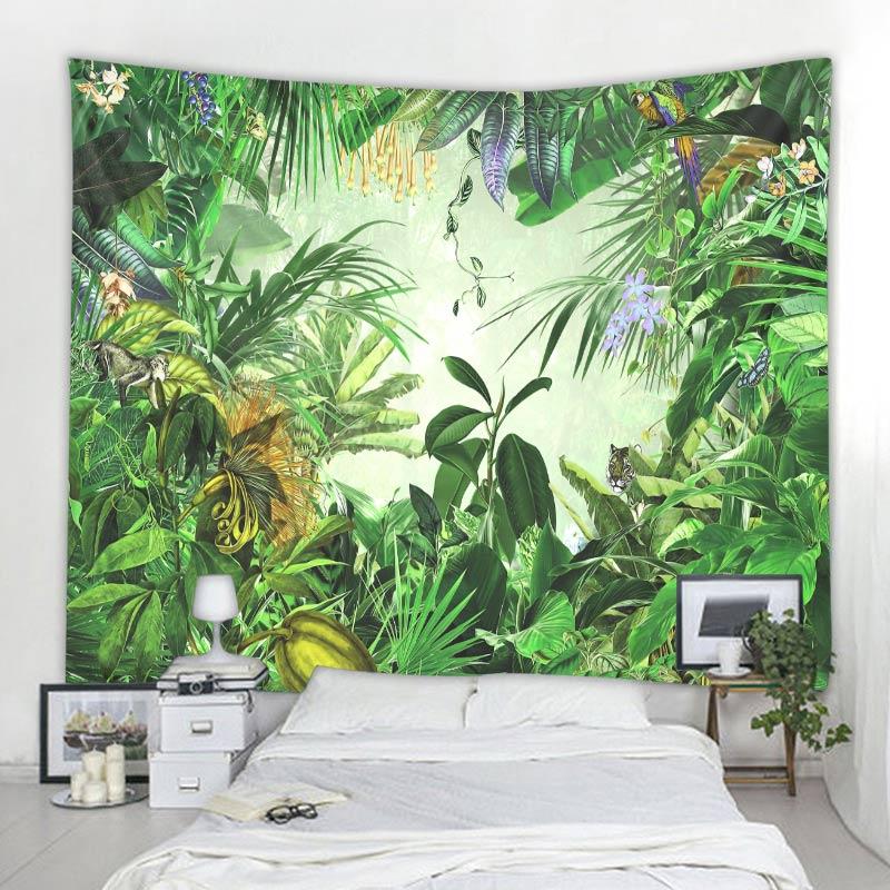 Tropical Jungle Animal Wall Hanging Tapestry Home Decoration Tapestry Beach Towel Yoga Mat Tapestry