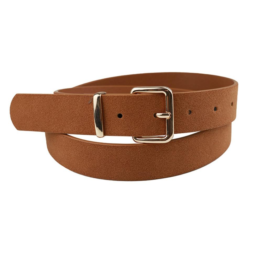 Spennelås Forretningsbelte Midjebånd Luksusdesign Trendy Semsket Skinnbelte For Kvinner