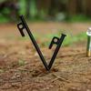 Camping Tent Stakes Aluminium Tent Stakes Peg Garden Ground Anchors With Hook Wind Proof Camp Tent Spikes Canopy Nails